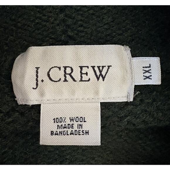 Vintage J Crew Sweater Mens Dark Green Roll Neck Wool Fisherman Oarsman XXL - Picture 3 of 4